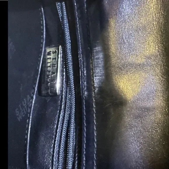 COPY - Stuart Weitzman Black Leather Purse shoulder bag - Picture 3 of 6